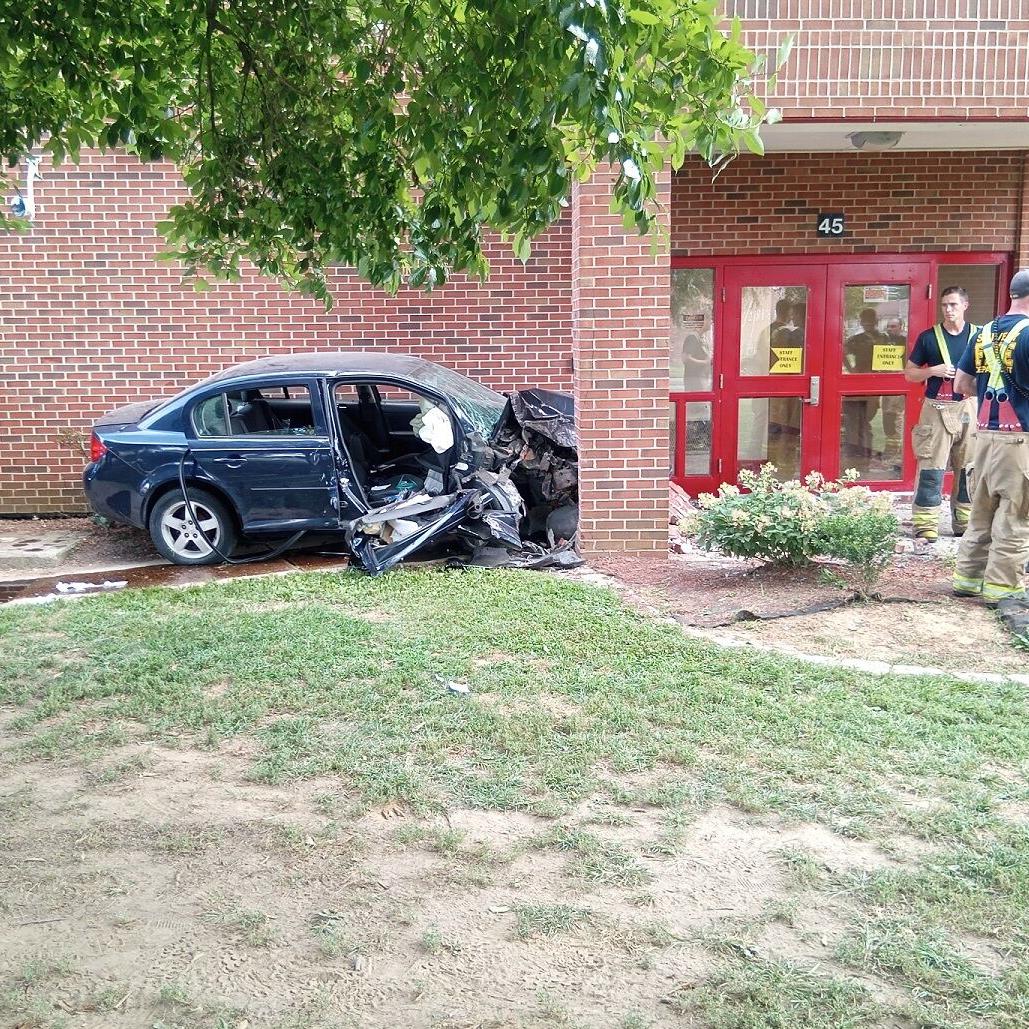 Car crashes into Butler HS - 8.20.25